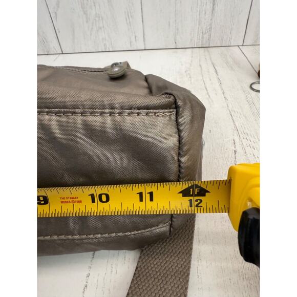 Kipling Elysia Metallic Brown Gold Pewter Bag Crossbody Purse Plush Gorilla - Picture 10 of 11